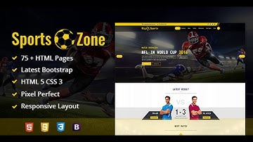 SportsZone: Sports Club, New & Game Magazine Mobile Responsive Bootstrap HTML Template |