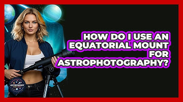 How Do I Use An Equatorial Mount For Astrophotography? - Astronomy Made Simple