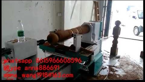 America customers automatic cnc wood turning lathe for big columns stairs