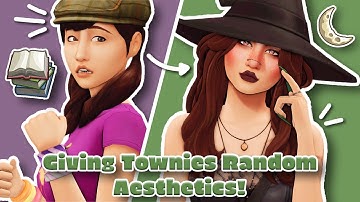 Giving Townies RANDOM Aesthetics!! 😲 | Sims 4 Create-a-sim Challenge