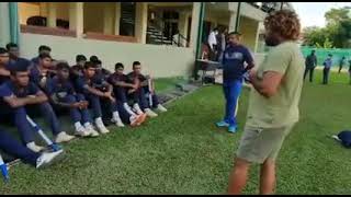 Lasith Malinga gives a motivation speech to Mahinda College school team screenshot 3