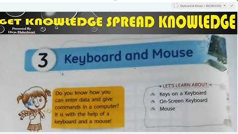 COMPUTER IT MATRIX PART-2 CLASS-3 CH-3 KEYBOARD AND MOUSE