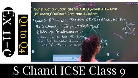 s chand icse class 9 chapter 11(c) 1 to Q4| Rectilinear Figures| class 9 op malhotra