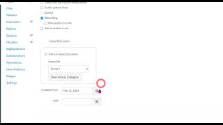 Creating Group Discussion Topics in Canvas