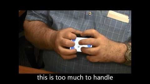 BrailleTouch user typing quickly