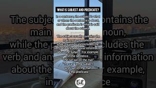 What is Subject and Predicate? #englishgrammar #learnenglish #subject #predicate