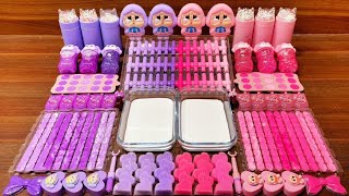Cry Babies Slime Mixing ASMR Relaxing Purple vs Pink Slime...