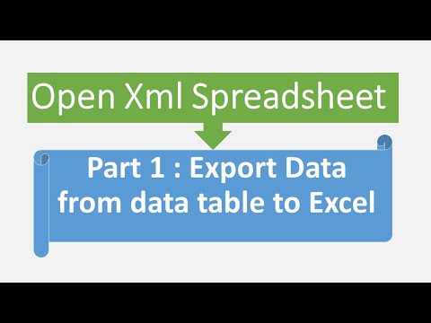 OpenXml SpreadSheet : Part 1 - Export Data from datatable to excel in C#