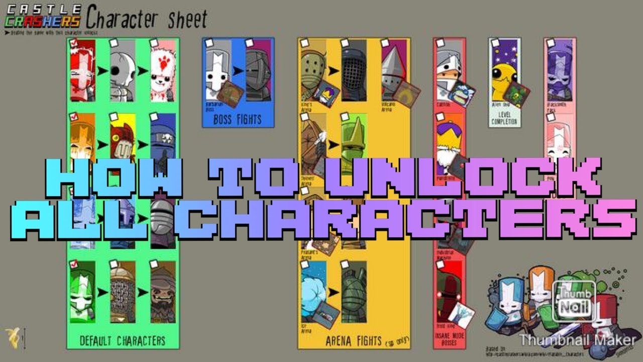 Castle Crashers Pro: How To Unlock 28 Playable Characters In Castle Crashers  on Apple Books