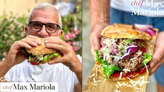 PASTRAMI PANINI with STRACCETTI BEEF and CHEESE  Italian recipe by Chef Max Mariola