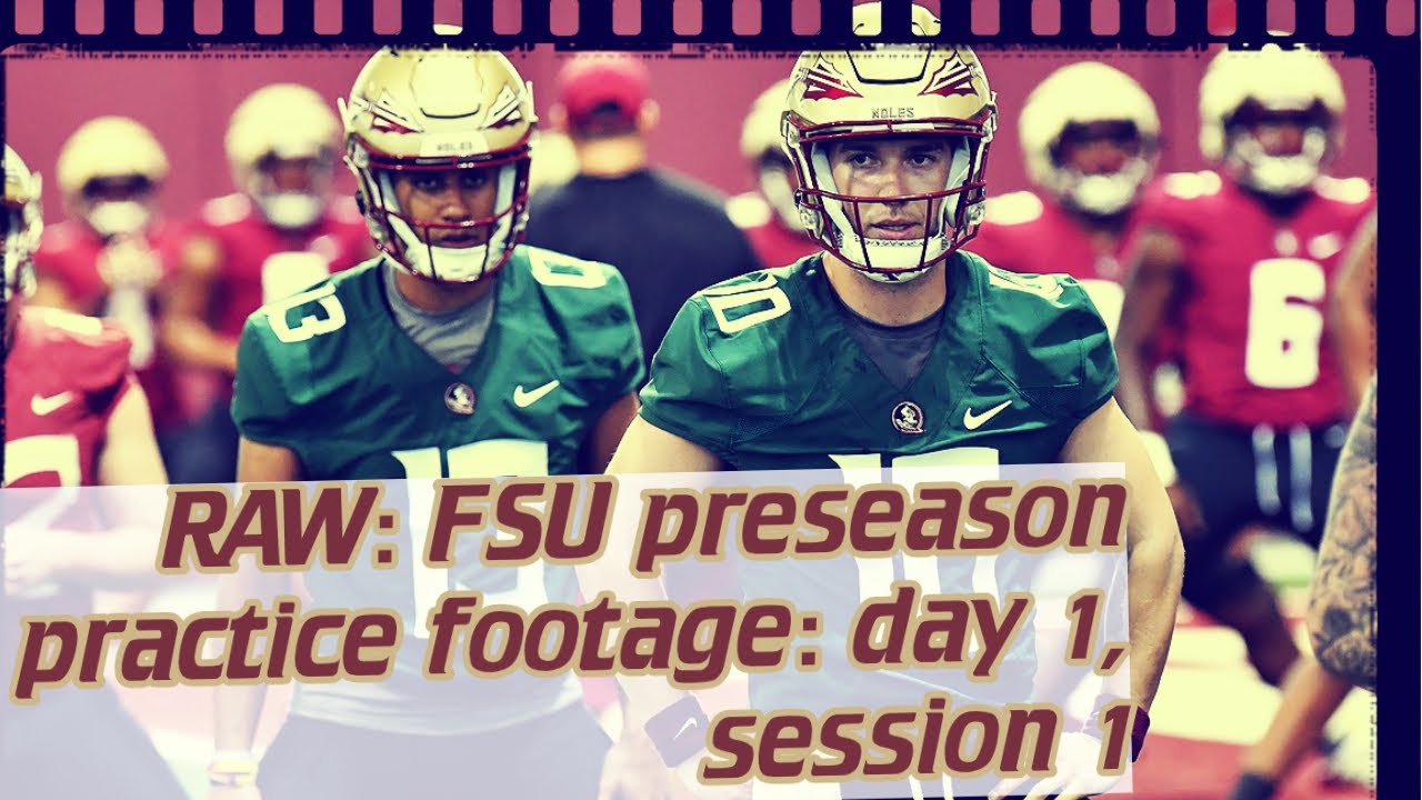 FSU preseason football practice footage, McKenzie Milton, Jordan Travis