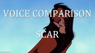 Voice Comparison Scar Lion King