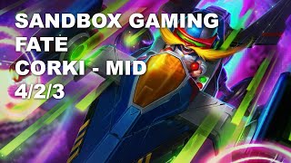 SANDBOX Gaming FATE Mid Corki vs Twisted Fate - KR Grandmaster Patch 10.8