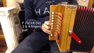 How to Play One Row Diatonic Accordion - Lesson 1 - Cajun Song 