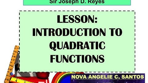 GRADE 9 MATH | INTRODUCTION TO QUADRATIC FUNCTIONS