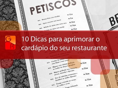 10 Dicas para aprimorar o cardápio do seu restaurante