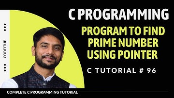 C Program for Prime Number Using Pointer | In Hindi