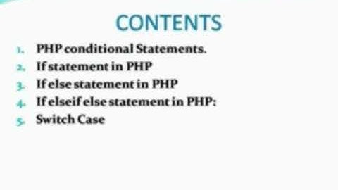 Rice City 12th - Computer Applications - Chapter 6 - PHP Conditional Statements