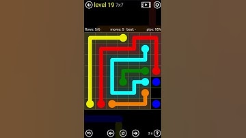 Flow Free || Regular Pack || 7X7 - Medium || Level - 19