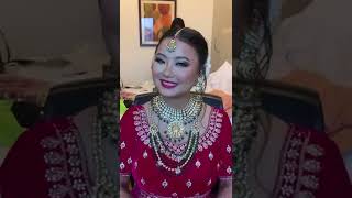 Indian Bridal Makeup on Tibetan beauty #shorts