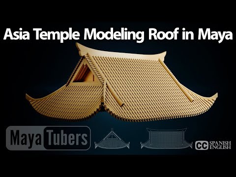 Modeling Roof of a Pagoda with Autodesk Maya Chinese or Japanese Temple, Roof Tiles - MayaTubers