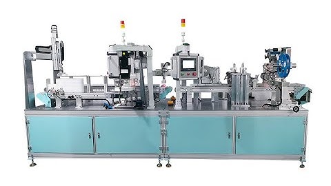 Automatic filling and labelling machine for 96 deep well plates