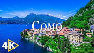 FLYING OVER COMO (4K UHD)  Soothing Music Along With Beautiful Nature Video  4K Video Ultra HD