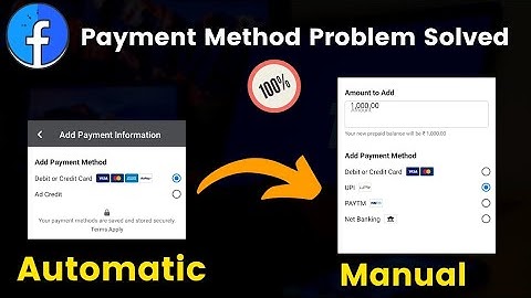 Facebook ads Automatic ad account to Manual Ad Account, With All Payments Options