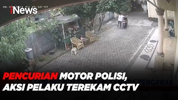 NEKAT! Pencurian Motor Polisi, Aksi Pelaku Terekam CCTV #iNewsPagi 16/07