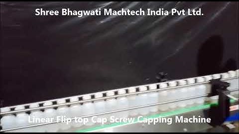 Linear Flip top Cap Screw Capping Machine
