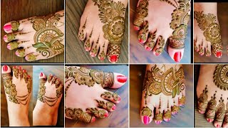 Simple leg mehndi design |easy foot mehndi design | latest dulhan feet henna design by aaru mehndi