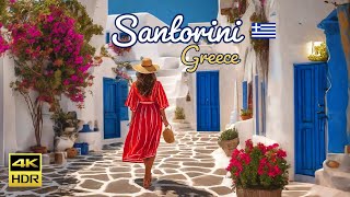 Santorini, Greece   A Luxurious Greek Paradise  4k HDR 60fps Walking Tour (▶150min)
