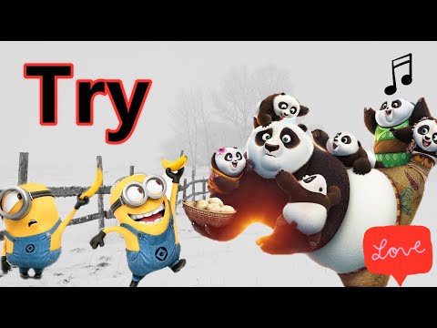 Try | Kung Fu Panda 3 | Patrick Brasca派偉俊 ft. Jay Chou周杰伦 | Funny Cute Song Music | Minions Singing