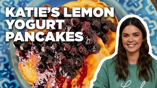 Katie Lee Biegel's Lemon Yogurt Pancakes with Blueberry Topping | The Kitchen | Food Network