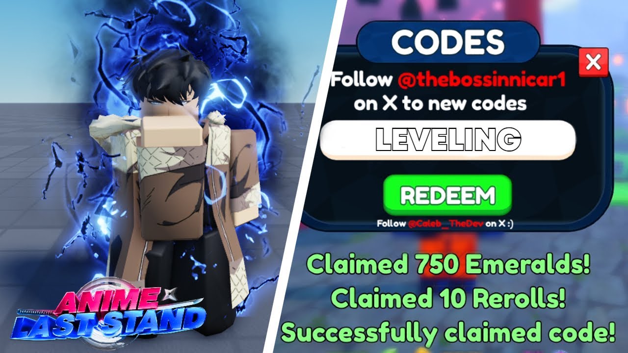 *NEW* CODES FOR UPDATE 8 IN ANIME LAST STAND! - YouTube