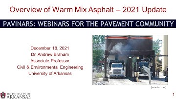 Pavinar: Overview of Warm Mix Asphalt – 2021 Update
