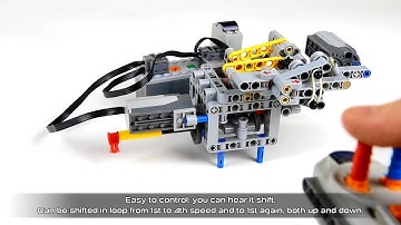 Lego Technic 4-speed RC Sequential Transmission With Stepper Shifter