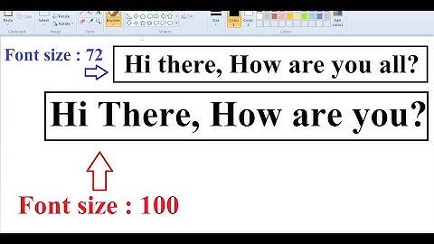 How to increase the font size more than 72 into MS Paint. || All in One