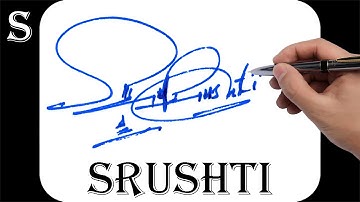 Srushti name signature design - S signature style - How to signature your name