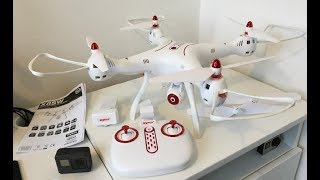 SYMA X8SW Camera Drone Unboxing, Flight & Review