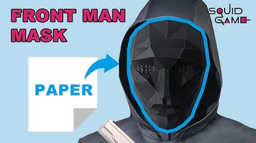 [FREE TEMPLATE] ⏺️🔼⏹️How to make origami Front Man mask - Tutorial | Squid Game