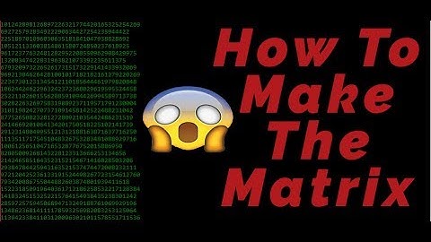 How To Make The Matrix | Cool CMD Tricks