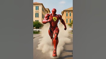 Robot transforms to red Ferrari supercar (Kling 2) #ai #ferrari #italy #veo3 #kling #transformation