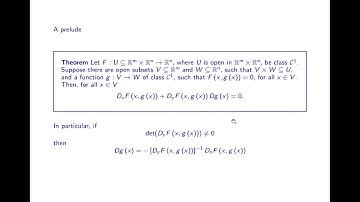 The Implicit Function Theorem