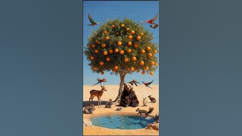 The bear saved the mango plant from drying up by watering it 😭 #ai #tree #save #watering