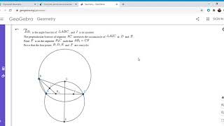 Olympiad Geometry Problem #61: Angle Bisector, Perpendicular Bisector   Cyclic Quad