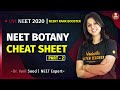 NEET Botany Cheat Sheet Part-2 | Botany Full Syllabus | NEET 2020 | Dr.Vani Sood | Vedantu Biotonic