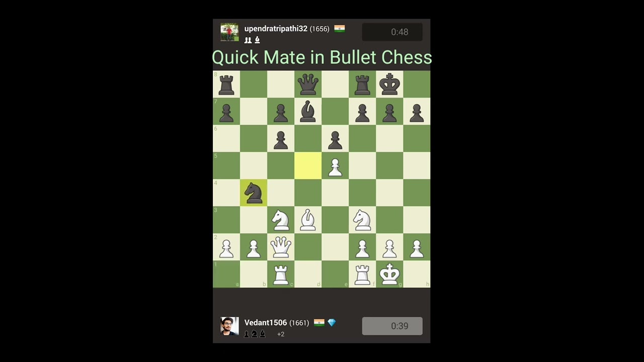 🔴BULLET CHESS Vs FIDE RATED(1465)!!♟️