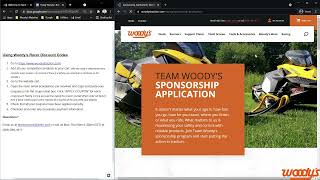 How To Use Woody's Racer Sponsorship Discount Codes Online