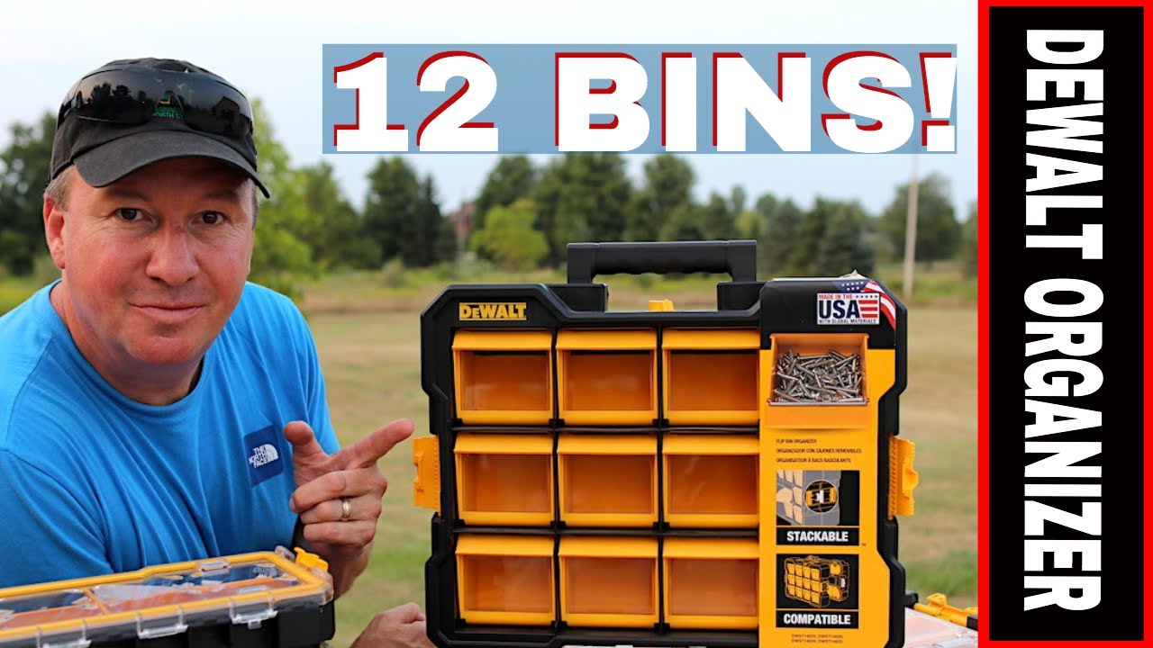 TRULY AMAZING SMALL PARTS ORGANIZER // DEWALT 12-COMPARTMENT FLIP BIN  #DWST14121 